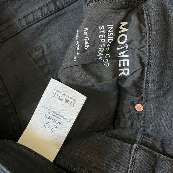Mother Insider Crop Step Fray Not Guilty Jeans - Women's Size 29 - Black - Picture 5 of 13